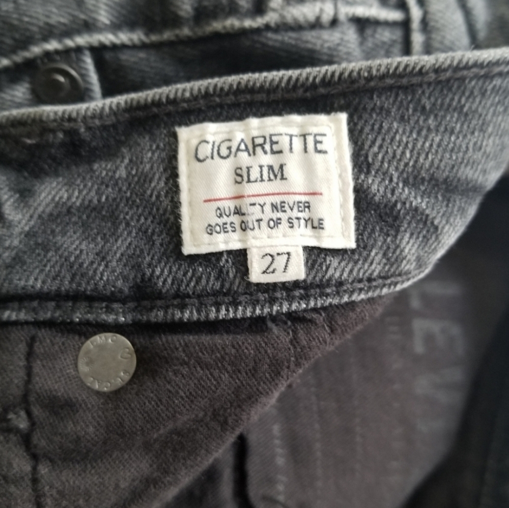 Levi's Made & Crafted Cigarette Slim Mid Rise Cropped Ankle Jeans Size 2… - Picture 10 of 14